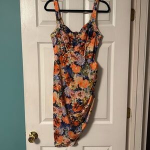 CIDER Asymmetrical Floral Dress